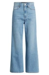 Veronica Beard Taylor Crop Wide Leg Jeans In Blue