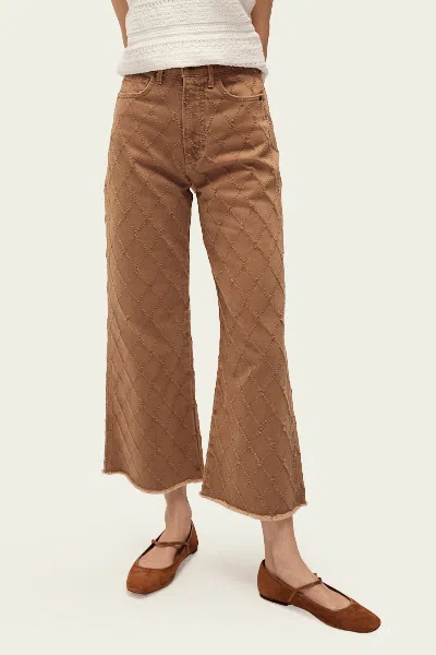 Veronica Beard Taylor Cropped High-rise Jean In Hazelnut Stone
