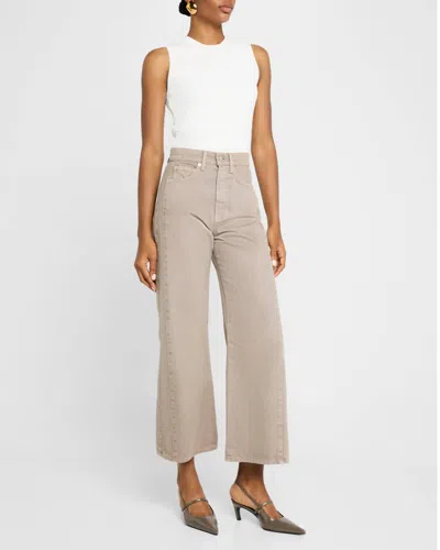 Veronica Beard Taylor Cropped High Rise Jeans In Graphite In Pink