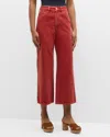 VERONICA BEARD TAYLOR CROPPED HIGH RISE WIDE JEANS