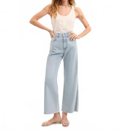 VERONICA BEARD TAYLOR CROPPED HIGH RISE WIDE LEG JEAN IN PALE STONE