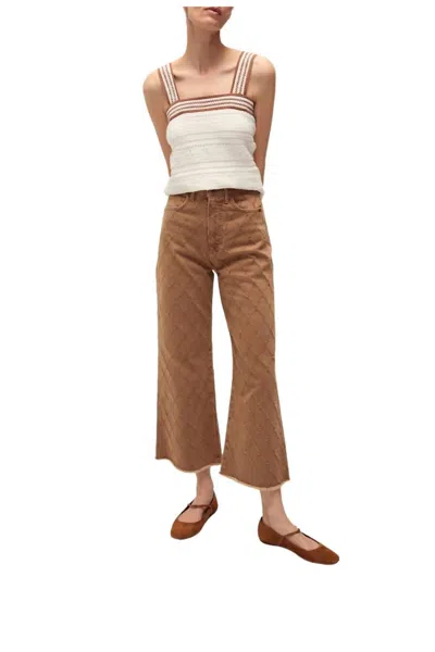 Veronica Beard Taylor Cropped Jeans In Hazelnut Stone In Brown