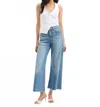 Veronica Beard Taylor Cropped Wide Jean In Enough Said In Blue