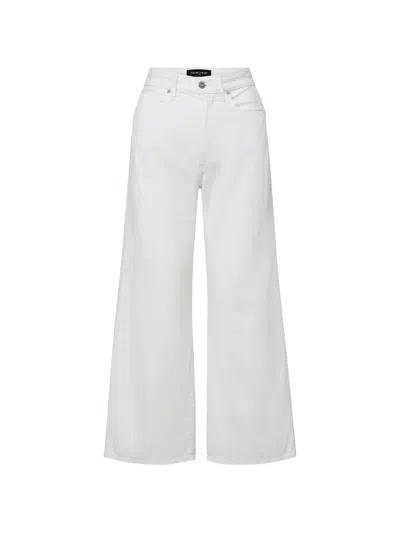 Veronica Beard Taylor Cropped Wide Jeans In White