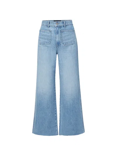 Veronica Beard Taylor Cropped Wide-leg Jeans In Blue