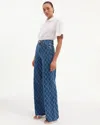Veronica Beard Taylor Diamond Printed Wide-leg Jean In Blue