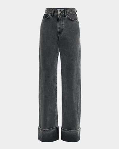 VERONICA BEARD TAYLOR HIGH-RISE WIDE CUFFED JEANS