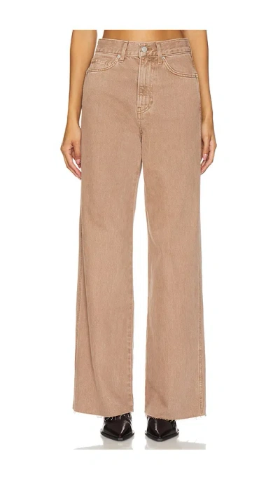 Veronica Beard Taylor High Rise Wide Leg In Beige