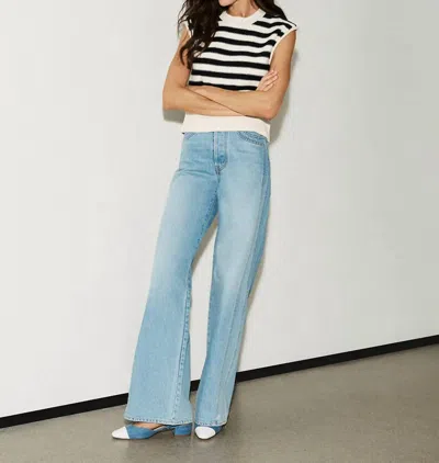 Veronica Beard Taylor High Rise Wide Leg Jean In Nova In Multi