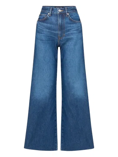 Veronica Beard Taylor High-rise Wide-leg Jeans In Blue