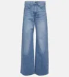 Veronica Beard Taylor Cropped Wide-leg Jean In Blue