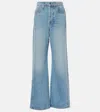 Veronica Beard Taylor High-rise Wide-leg Jeans In Blue