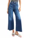Veronica Beard Taylor High Rise Wide Leg Jeans In Bright Blue In Multi