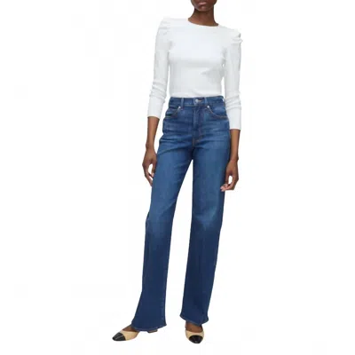 Veronica Beard Taylor High Rise Wide Leg Jeans In Bright Blue