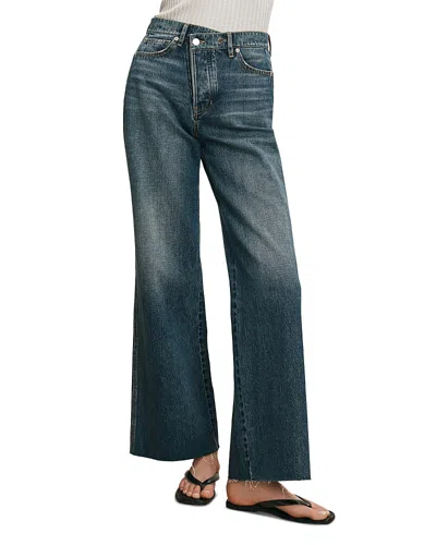 Veronica Beard Taylor High Rise Wide Leg Jeans In City Lights In Blue