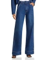 Veronica Beard Taylor High Rise Wide Leg Jeans In Dusted Oxford In Dusted Oxford