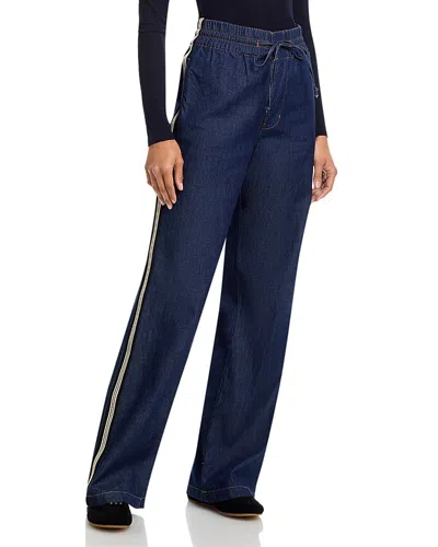 Veronica Beard Taylor High Rise Wide Leg Jeans In Indigo Rinse In Blue