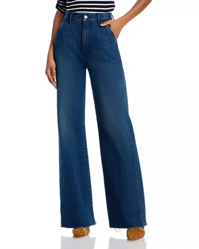 Veronica Beard Taylor High Rise Wide Leg Jeans In Northern Lights In Blue
