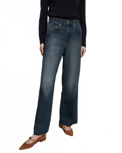 Veronica Beard Taylor High Rise Wide Leg Jeans In Rebel Moon In Black