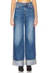 Veronica Beard Taylor High Rise Wide Leg Jeans In Rebel Stone In Multi