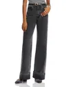 Veronica Beard Taylor High Rise Wide Leg Jeans In Stoned Wash In Stoned Wash