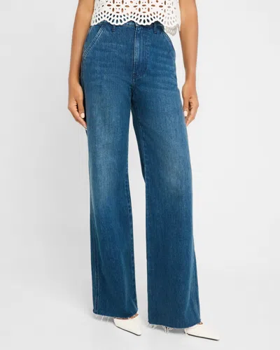 Veronica Beard Taylor High-rise Wide-leg Jeans In Northern Lights
