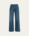 Veronica Beard Taylor High-rise Wide-leg Jeans In Blue