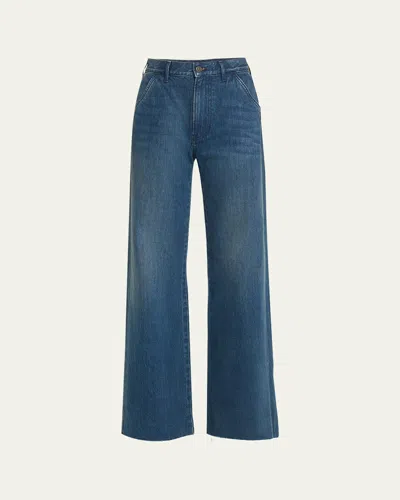 Veronica Beard Taylor High-rise Wide-leg Jeans In Northern Lights