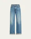 Veronica Beard Taylor High Rise Wide Leg Jeans In Rebel Stone In Rebel Stone