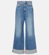 Veronica Beard Taylor High Rise Wide Leg Jeans In Rebel Stone In Rebel Stone