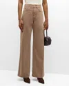 Veronica Beard Taylor Wide-leg Jean In Tan Sierra