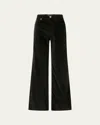 Veronica Beard Taylor High-rise Wide-leg Pants In Black