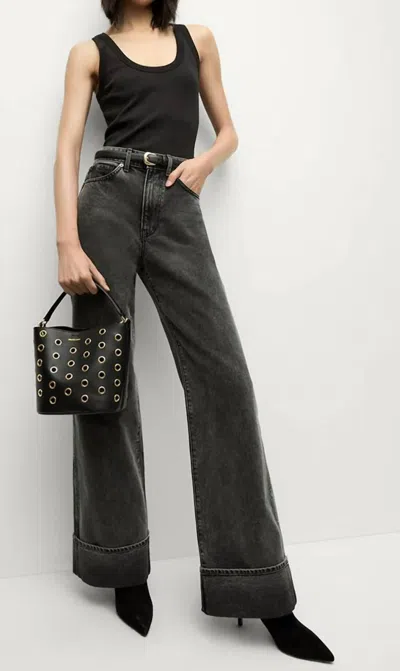 Veronica Beard Taylor High Rise Wide Leg W/h In Swo In Black