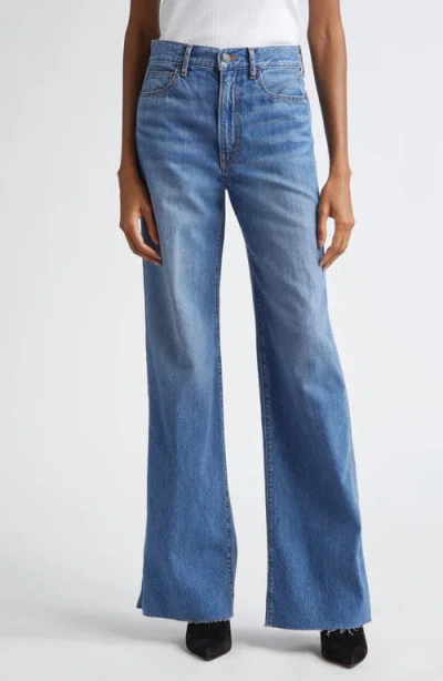 VERONICA BEARD VERONICA BEARD TAYLOR HIGH WAIST RAW HEM WIDE LEG JEANS