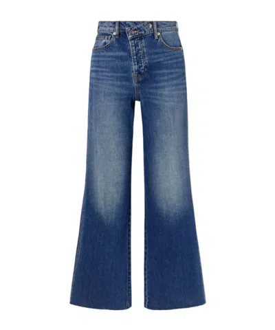 Veronica Beard Taylor High-rise Wide-leg Jeans In Multi