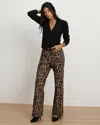 Veronica Beard Taylor High-rise Wide-leg Leopard Jeans With Chaps In Brown