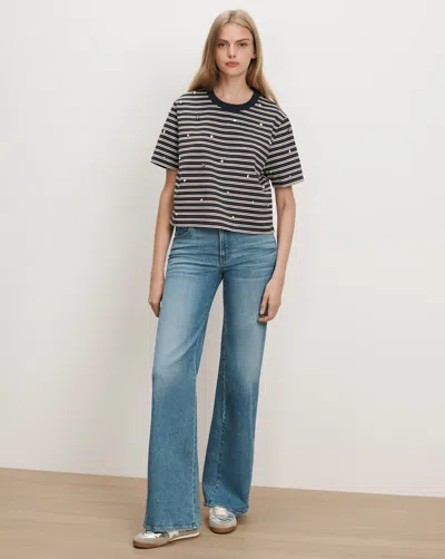 Veronica Beard Taylor Mid-rise Wide-leg Jean In Globetrotter