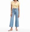 Veronica Beard Taylor Scalloped Cropped Wide Leg Jeans In Nova In Blue