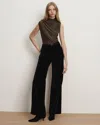 Veronica Beard Taylor Velvet Wide-leg Pant In Black