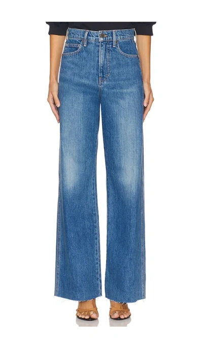 Veronica Beard Taylor High Rise Wide Leg In Blue