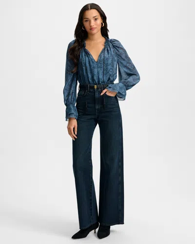 Veronica Beard Taylor Wide-leg Jean In Blue