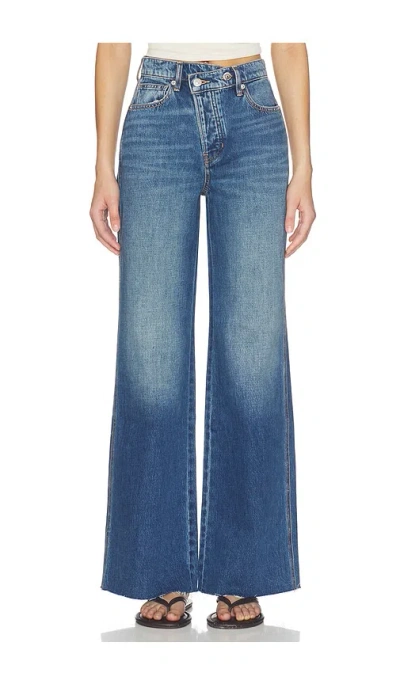 Veronica Beard Taylor Wide Leg Jeans In Blue