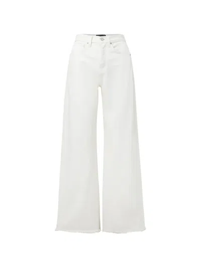Veronica Beard Taylor Wide-leg Jeans In White