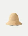Veronica Beard Teagan Raffia Straw Bucket Hat In Brown