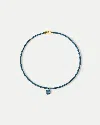 Veronica Beard Teal Cord Pendant Necklace In Gray
