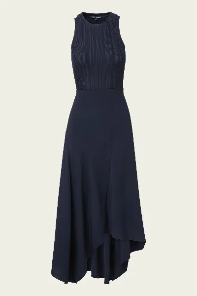 Veronica Beard Thalissa Handkerchief Dress In Navy In Blue