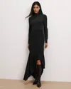 Veronica Beard Thalissa Handkerchief Midi Dress In Black