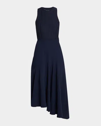 Veronica Beard Thalissa Sleeveless Handkerchief Dress In Blue
