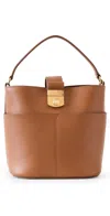 VERONICA BEARD SMALL CREST LOCK BUCKET BAG HAZELWOOD