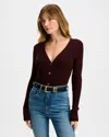 Veronica Beard Thelma Cashmere Cardigan In Red